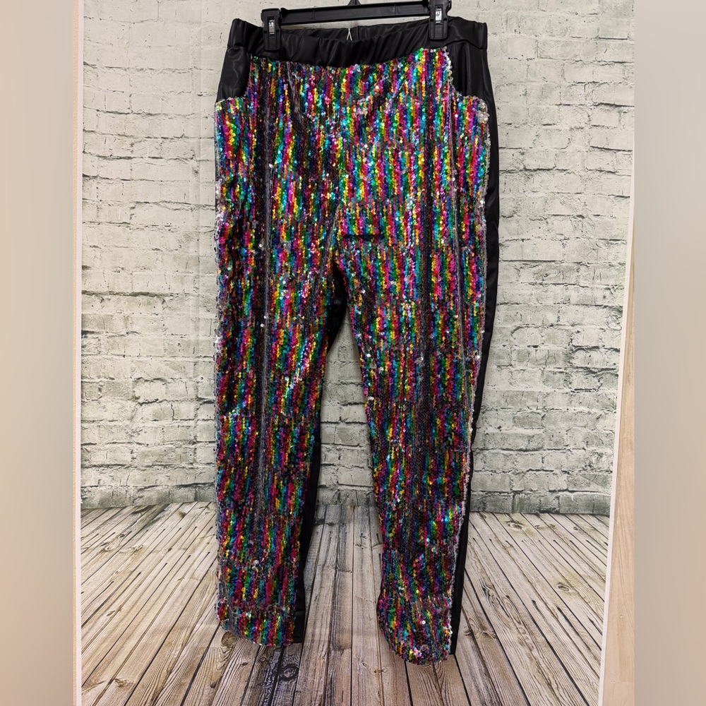 Multicolor Sequin Pants sz XL-2XL nwt
